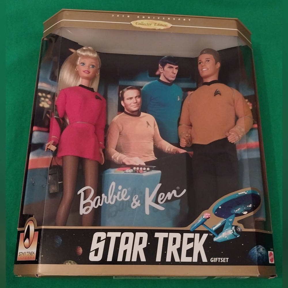 Vintage 1996 Star Trek 30th Ann. Barbie & Ken Giftset Collector Edition